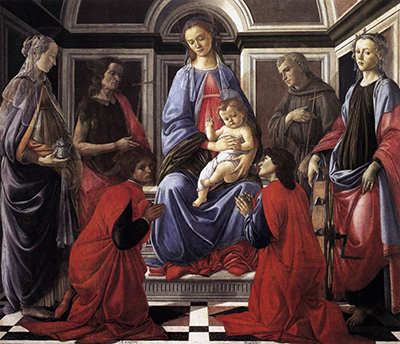 Madonna and Child with Six Saints Sandro Botticelli